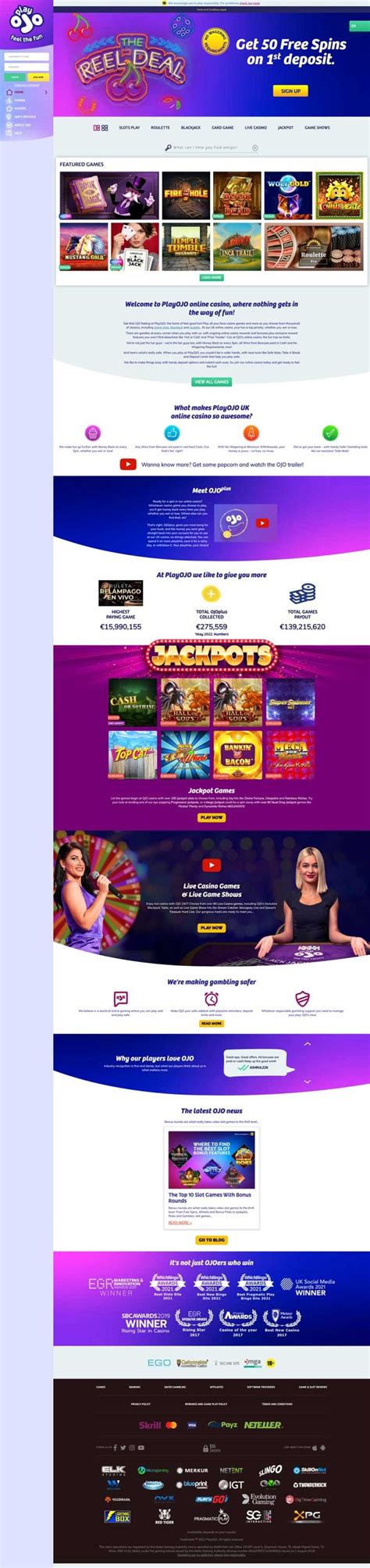 PlayOJO Casino Review (2024) Claim Bonus Spins .